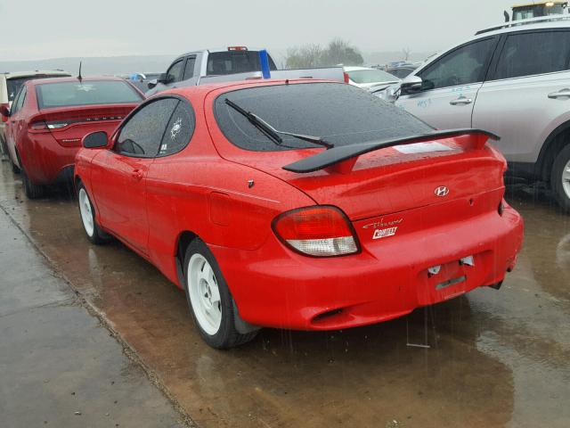 KMHJG35F41U230502 - 2001 HYUNDAI TIBURON RED photo 3