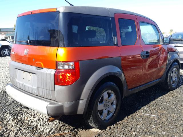 5J6YH28543L051652 - 2003 HONDA ELEMENT EX ORANGE photo 4