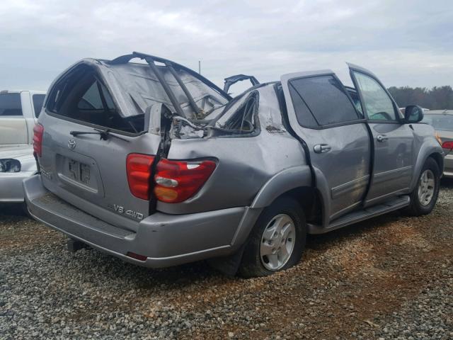 5TDBT48A42S103443 - 2002 TOYOTA SEQUOIA LI SILVER photo 4