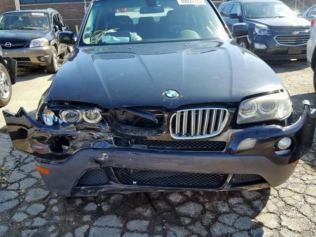 WBXPC93408WJ05237 - 2008 BMW X3 3.0SI BLACK photo 9