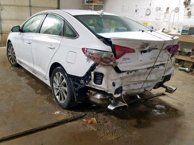 5NPE34AF8GH280819 - 2016 HYUNDAI SONATA SPO WHITE photo 3