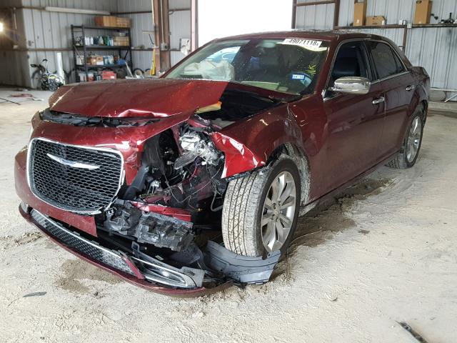 2C3CCAKG2GH325313 - 2016 CHRYSLER 300C RED photo 2