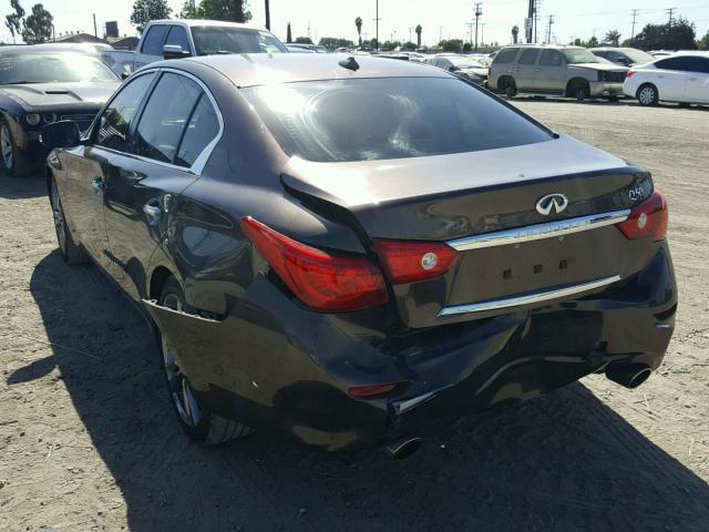 JN1BV7AP1FM349154 - 2015 INFINITI Q50 BASE BROWN photo 3