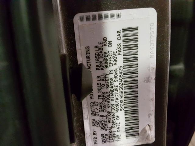 5Y2SL65858Z405425 - 2008 PONTIAC VIBE GRAY photo 10