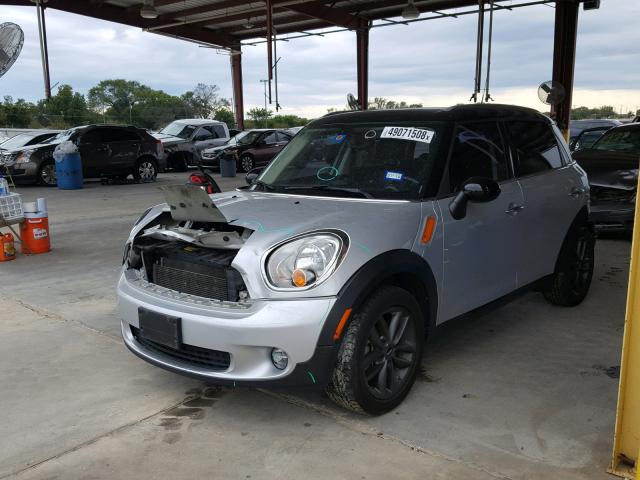 WMWZB3C58EWR36542 - 2014 MINI COOPER COU SILVER photo 2