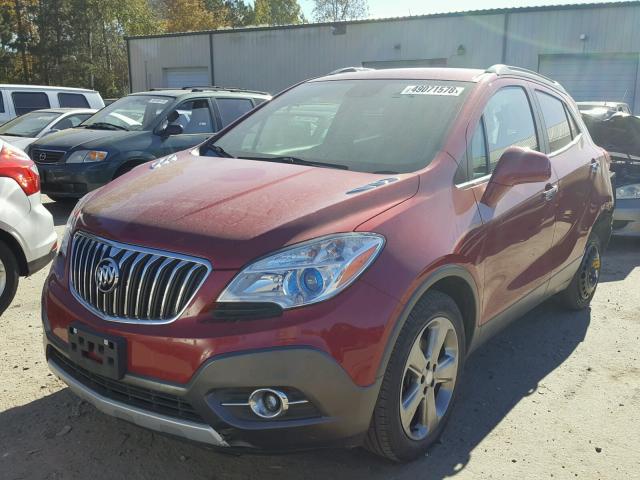 KL4CJBSB4DB070545 - 2013 BUICK ENCORE CON RED photo 2