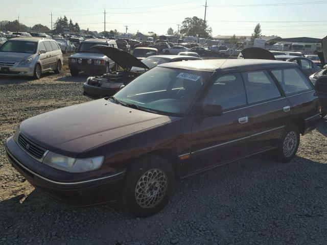 4S3BJ6332P7957875 - 1993 SUBARU LEGACY L A MAROON photo 2