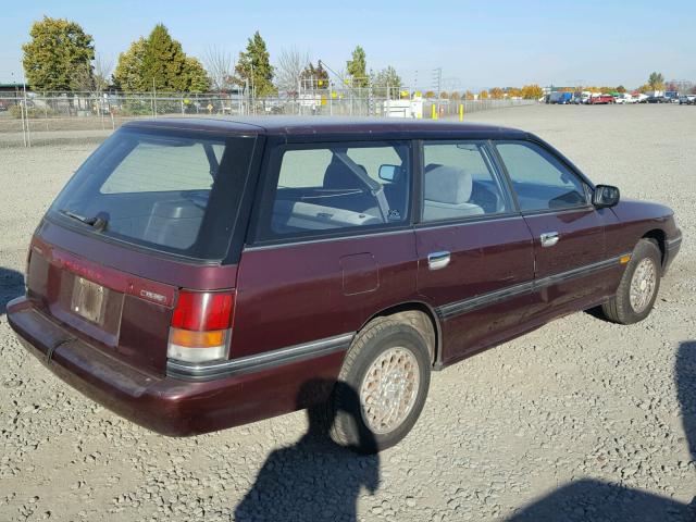 4S3BJ6332P7957875 - 1993 SUBARU LEGACY L A MAROON photo 4