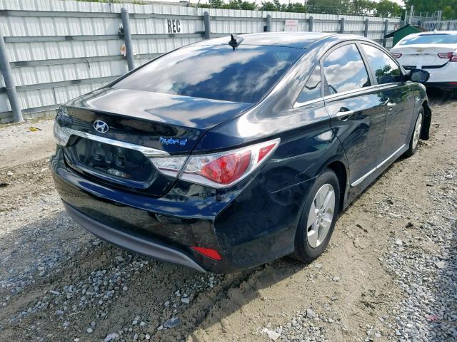 KMHEC4A4XCA059394 - 2012 HYUNDAI SONATA HYB BLACK photo 4