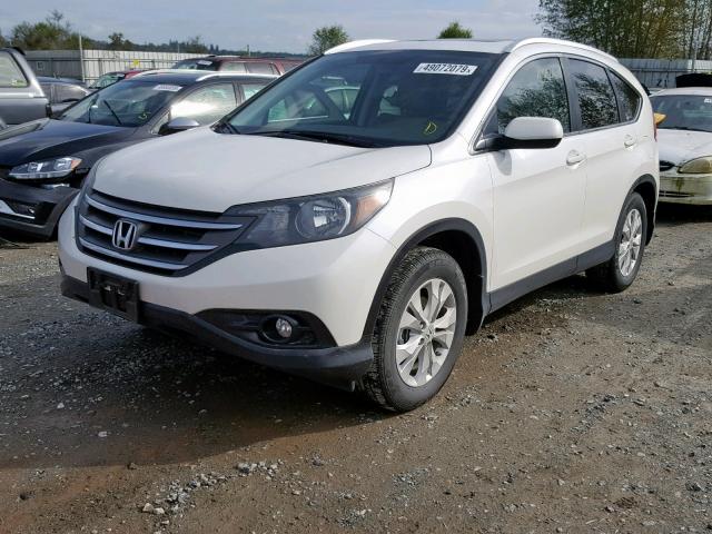 5J6RM3H70CL026013 - 2012 HONDA CR-V EXL WHITE photo 2