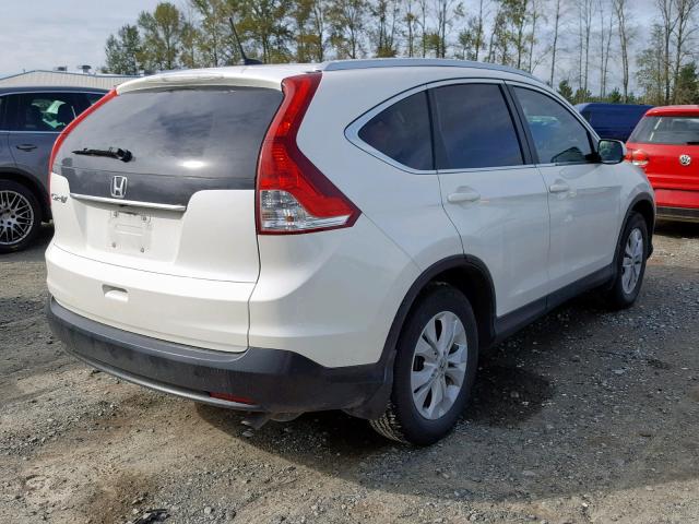 5J6RM3H70CL026013 - 2012 HONDA CR-V EXL WHITE photo 4