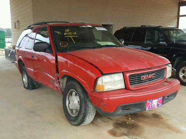 1GKCS18W6YK258677 - 2000 GMC JIMMY RED photo 1