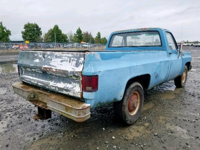 CCY245F394993 - 1975 CHEVROLET PICK UP BLUE photo 4