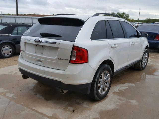 2FMDK3KC5DBC21579 - 2013 FORD EDGE LIMIT WHITE photo 4