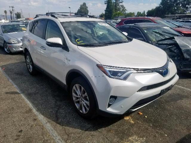 JTMDJREV6JD168470 - 2018 TOYOTA RAV4 HV LI WHITE photo 1