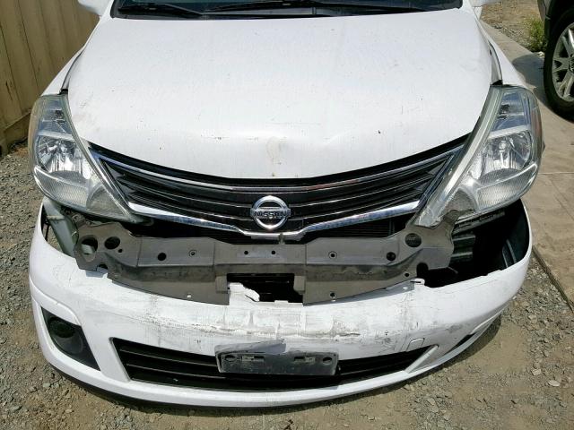 3N1BC1CP7AL383408 - 2010 NISSAN VERSA S WHITE photo 9