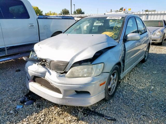 JA3AJ86E53U114171 - 2003 MITSUBISHI LANCER OZ SILVER photo 2