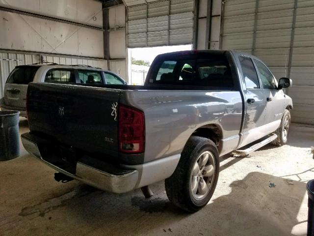 1D7HA18D95S123472 - 2005 DODGE RAM 1500 S GRAY photo 4