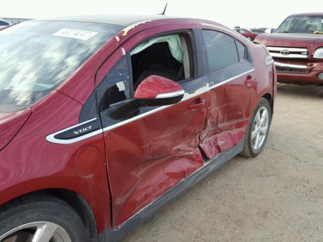 1G1RB6E47CU122604 - 2012 CHEVROLET VOLT RED photo 9