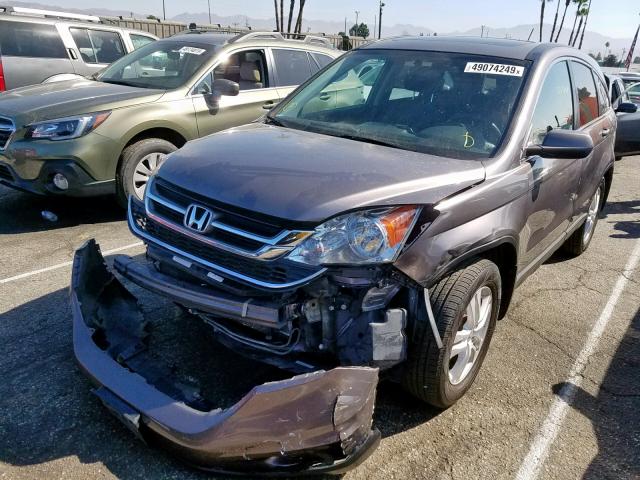 5J6RE3H7XBL034566 - 2011 HONDA CR-V EXL GRAY photo 2