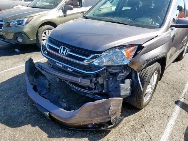 5J6RE3H7XBL034566 - 2011 HONDA CR-V EXL GRAY photo 9