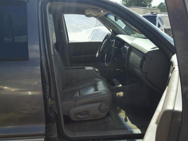 1D4HS58N93F529302 - 2003 DODGE DURANGO SL GRAY photo 5