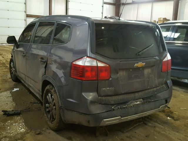 KL77P2EM2CK509126 - 2012 CHEVROLET ORLANDO LT GRAY photo 3