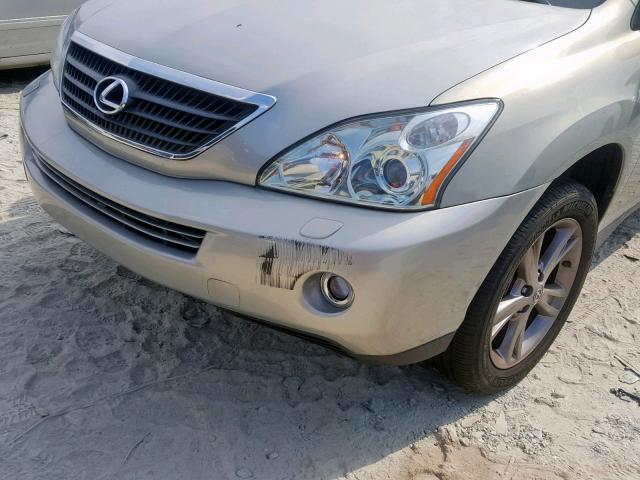 JTJGW31U172004022 - 2007 LEXUS RX 400H SILVER photo 9