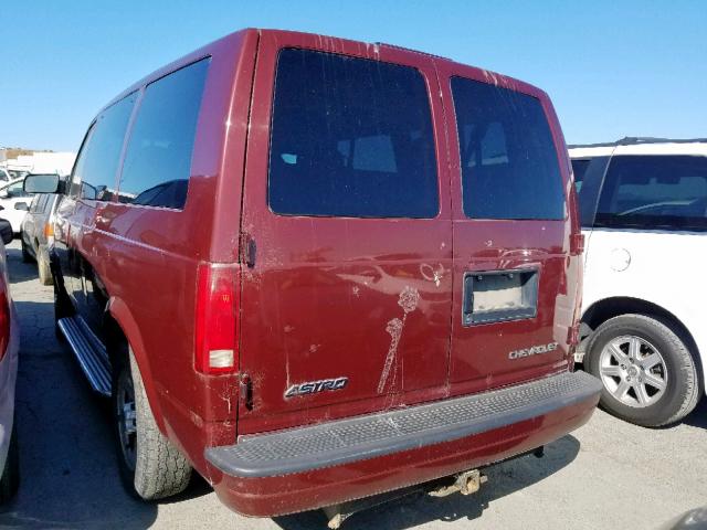 1GNDM19X85B114505 - 2005 CHEVROLET ASTRO BURGUNDY photo 3