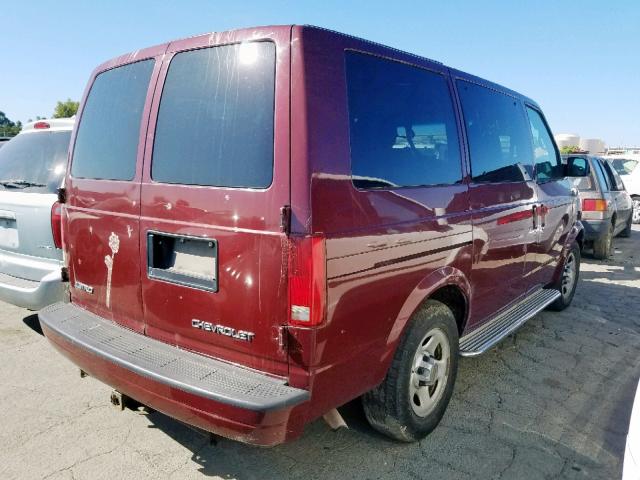 1GNDM19X85B114505 - 2005 CHEVROLET ASTRO BURGUNDY photo 4