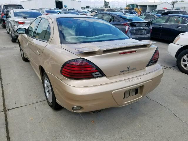 1G2NE52E05M220613 - 2005 PONTIAC GRAND AM S GOLD photo 3