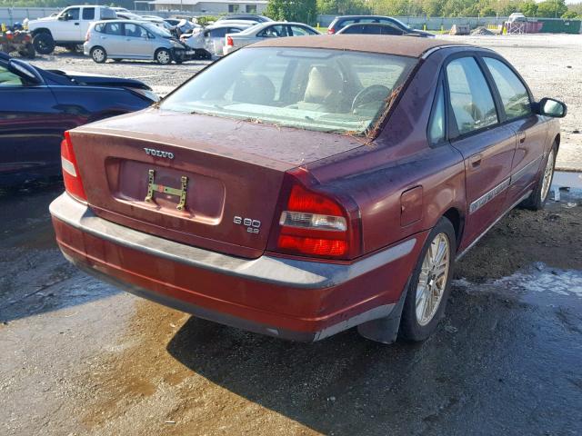 YV1TS94D8Y1115809 - 2000 VOLVO S80 RED photo 4