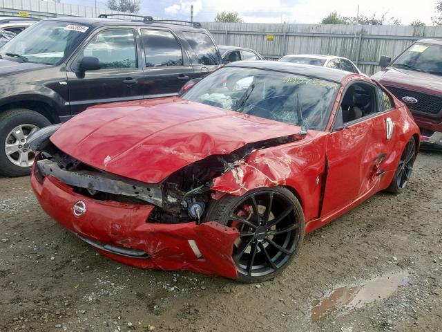 JN1AZ34D36M302279 - 2006 NISSAN 350Z COUPE RED photo 2