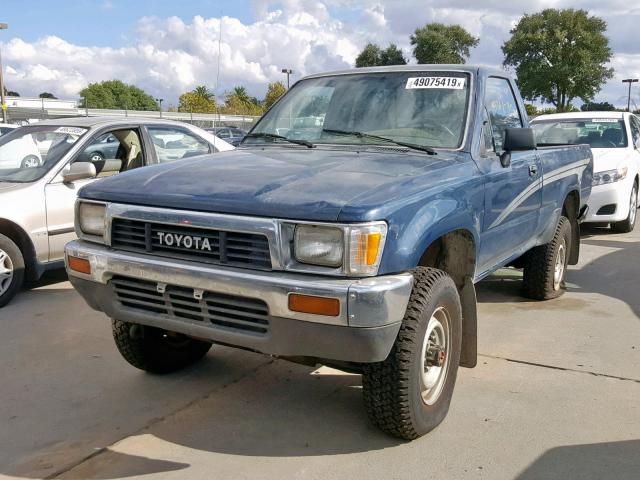 JT4RN01P0L7028574 - 1990 TOYOTA PICKUP 1/2 BLUE photo 2