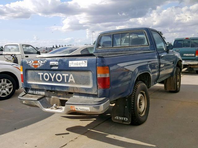 JT4RN01P0L7028574 - 1990 TOYOTA PICKUP 1/2 BLUE photo 4