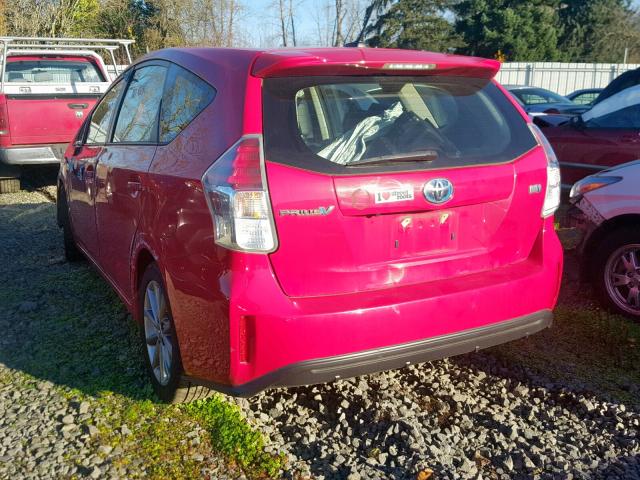 JTDZN3EU3FJ020283 - 2015 TOYOTA PRIUS V RED photo 3