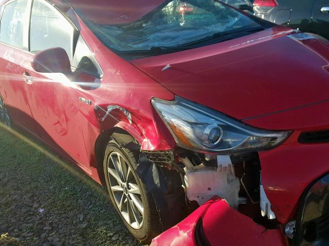 JTDZN3EU3FJ020283 - 2015 TOYOTA PRIUS V RED photo 9