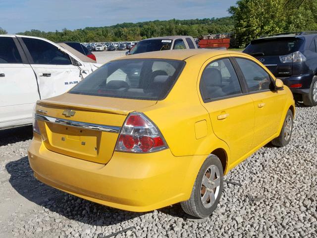 KL1TD5DE3AB118481 - 2010 CHEVROLET AVEO LS YELLOW photo 4