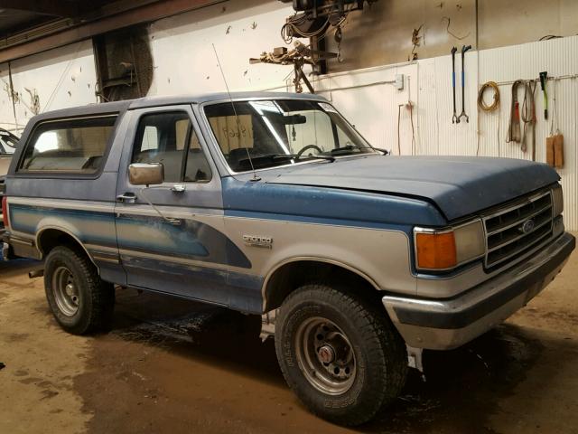 1FMEU15HXKLA48164 - 1989 FORD BRONCO U10 BLUE photo 1