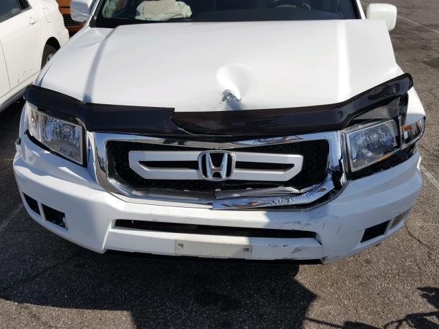 2HJYK16409H502492 - 2009 HONDA RIDGELINE WHITE photo 7