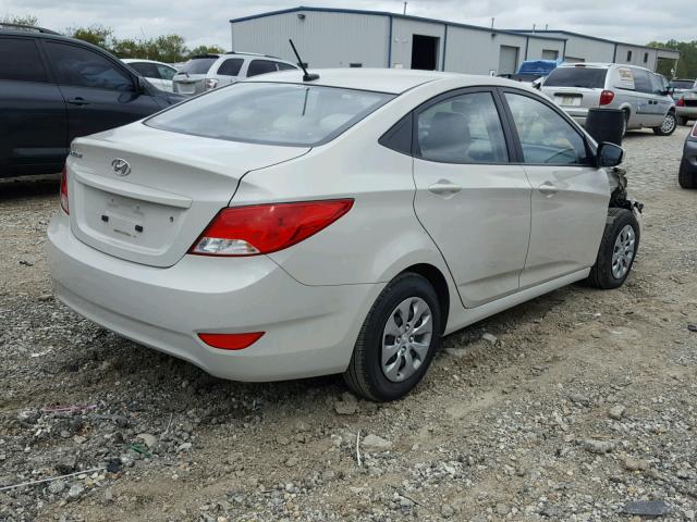 KMHCT4AE4GU090841 - 2016 HYUNDAI ACCENT SE CREAM photo 4