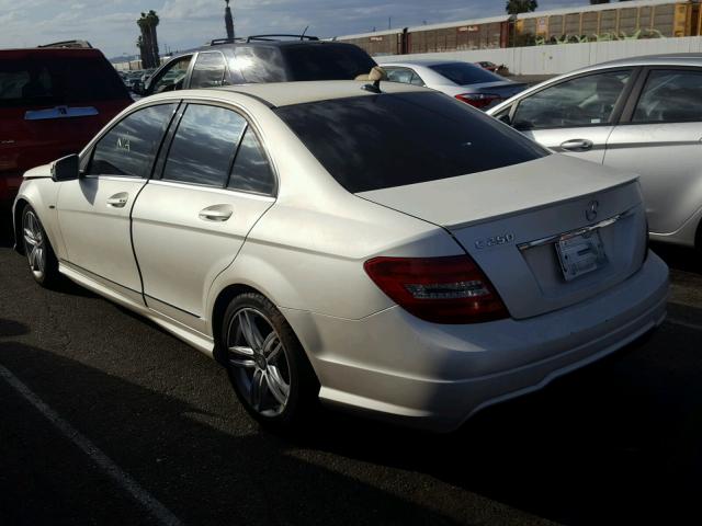 WDDGF4HB6CR214037 - 2012 MERCEDES-BENZ C 250 WHITE photo 3