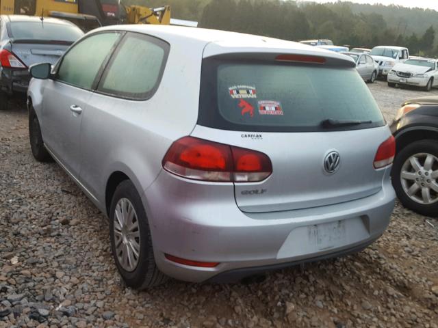 WVWAA7AJ4BW206973 - 2011 VOLKSWAGEN GOLF 银色 照片 3