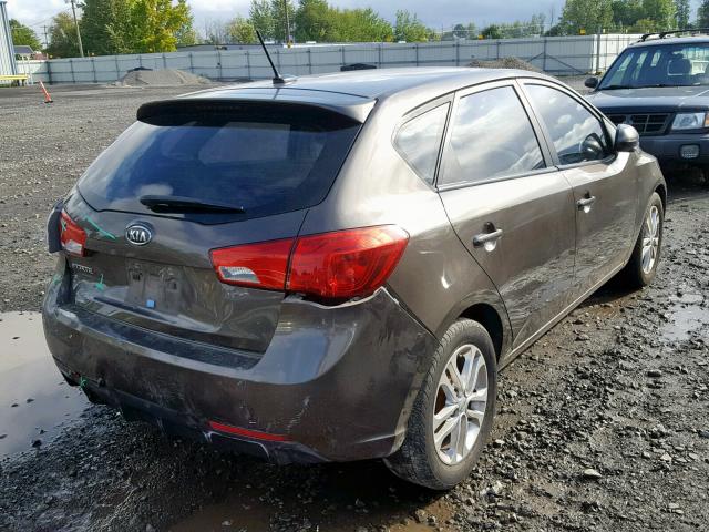 KNAFU5A26B5347119 - 2011 KIA FORTE EX GRAY photo 4