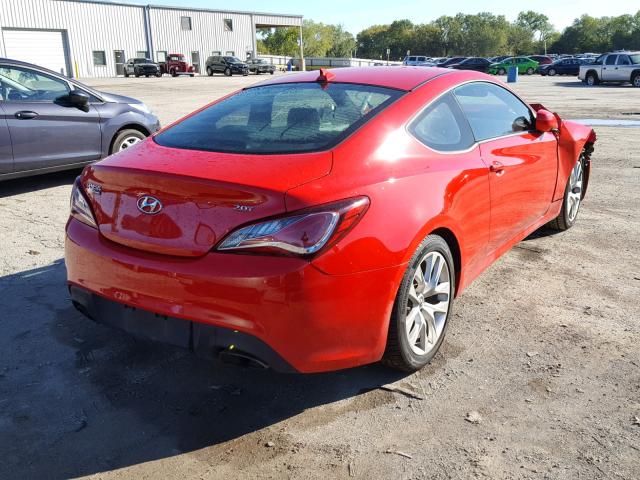 KMHHT6KD2EU115045 - 2014 HYUNDAI GENESIS CO RED photo 4