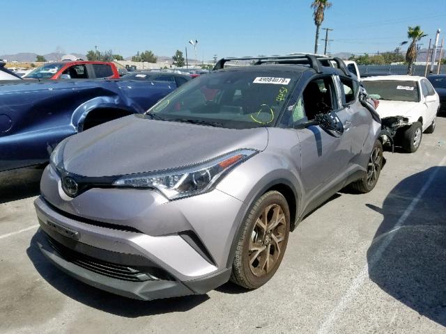 JTNKHMBX5K1039078 - 2019 TOYOTA C-HR XLE GRAY photo 2