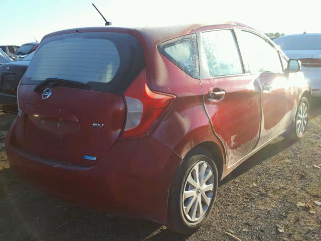 3N1CE2CP4EL352692 - 2014 NISSAN VERSA NOTE RED photo 4