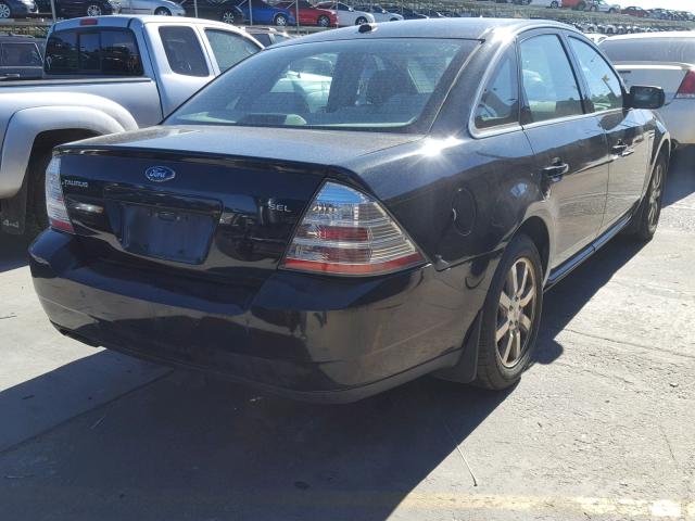 1FAHP24W39G110382 - 2009 FORD TAURUS SEL BLACK photo 4