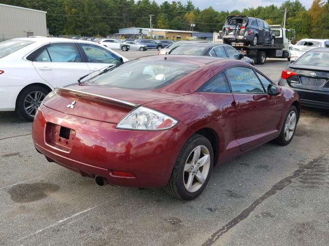 4A3AK24F17E057598 - 2007 MITSUBISHI ECLIPSE GS BURGUNDY photo 4