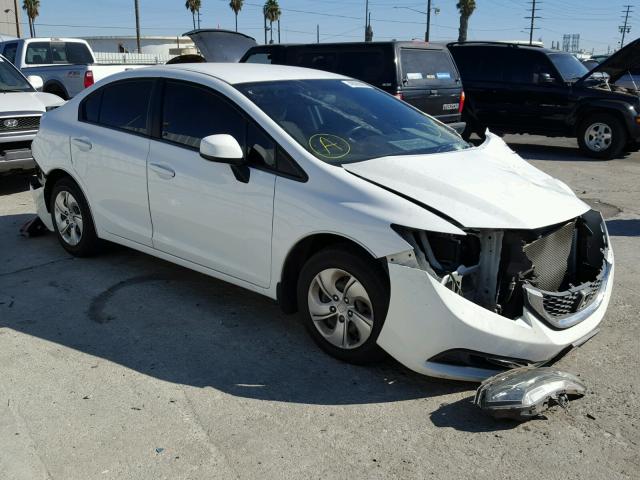 19XFB2F51DE204807 - 2013 HONDA CIVIC LX WHITE photo 1